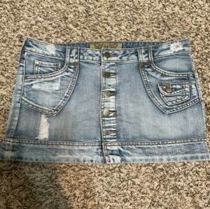 y2k jean skirt